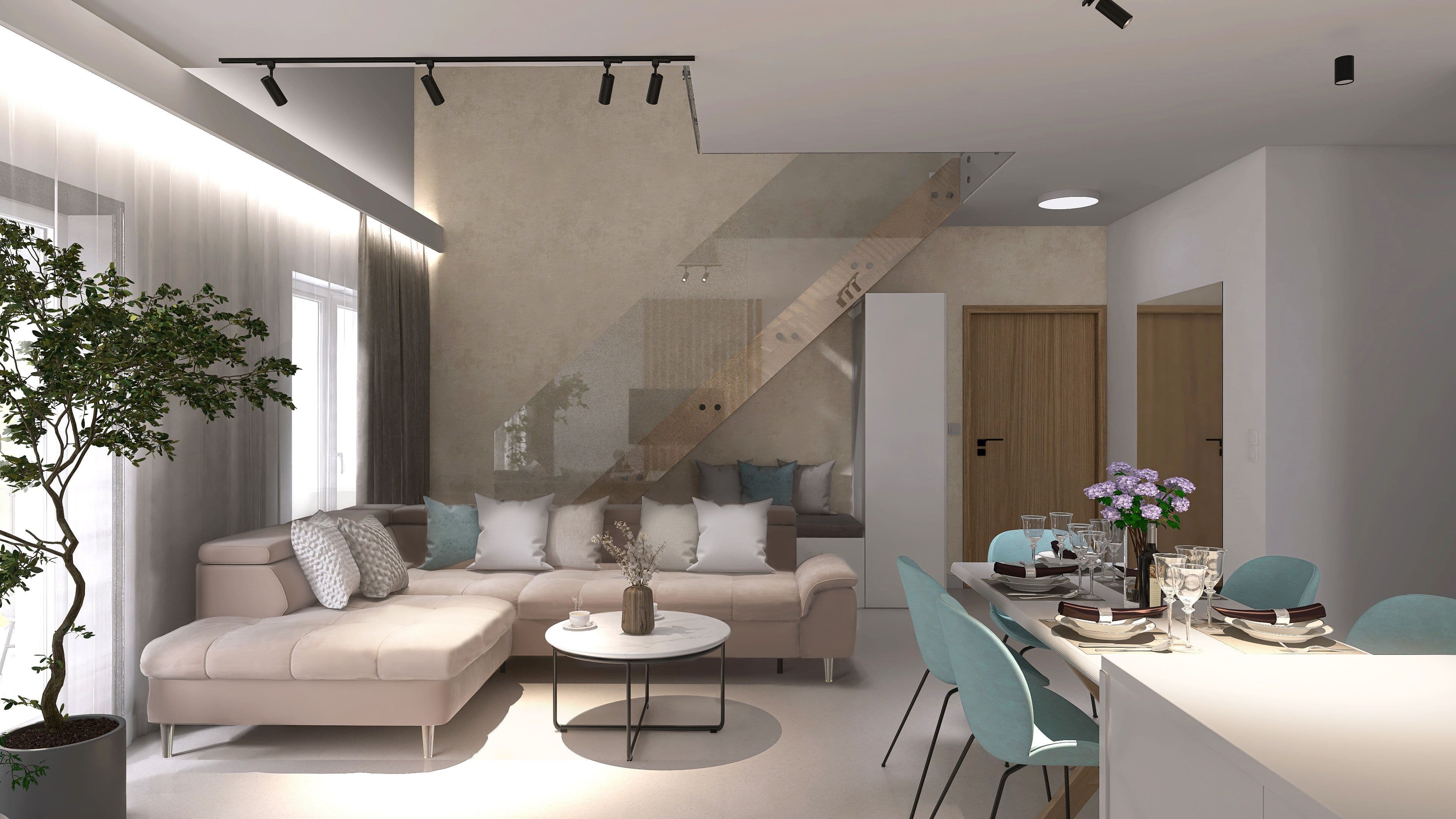 Salon z aneksem kuchennym (2)